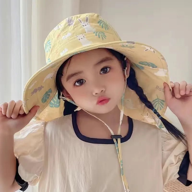 Kids Summer Sun Hat with Neck & Ear Cover - UV Protection