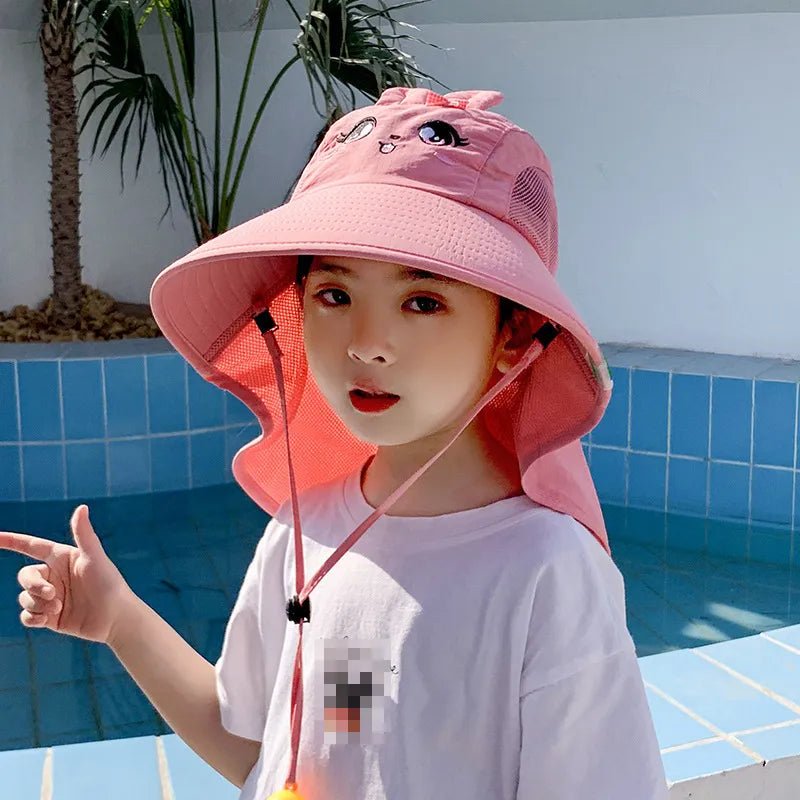 Kids Summer Sun Hat with Neck & Ear Cover - UV Protection