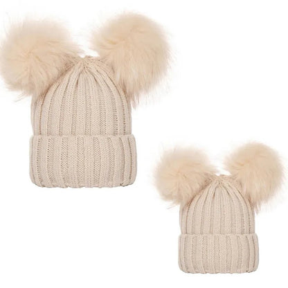 Bobble Hat with Pom Pom - Infant Bonnet, 0-3Y, Unisex