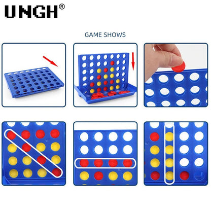 Classic Family Board Game: Four in a Row Bingo Chess