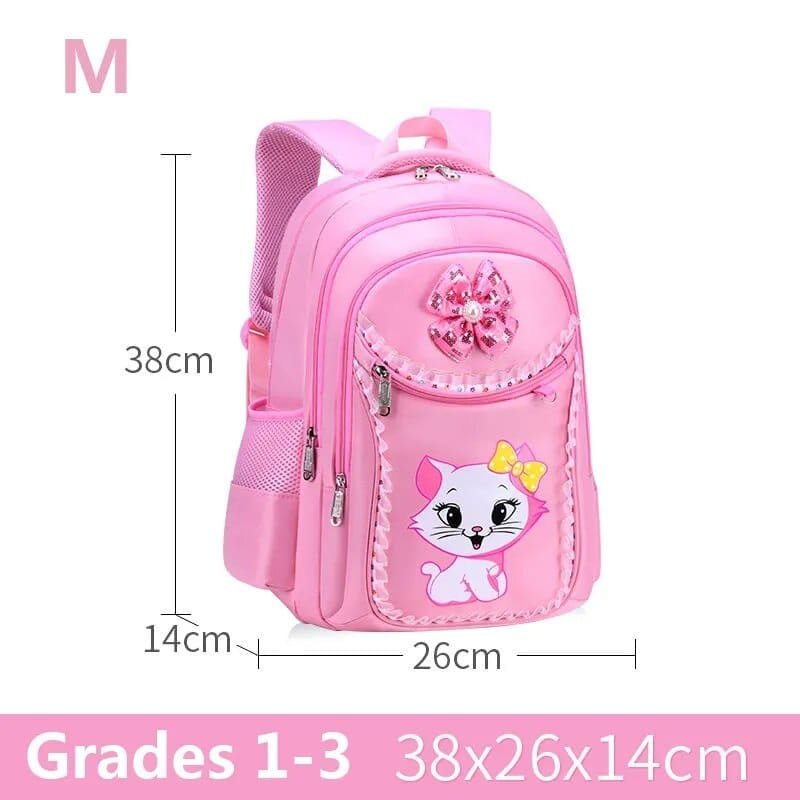 Pink School Backpack Set for Girls: Bag & Pencil Case