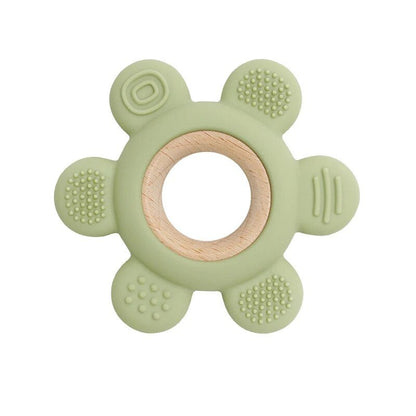 Let's Make Rudder-Shape Silicone & Wooden Teether Toy