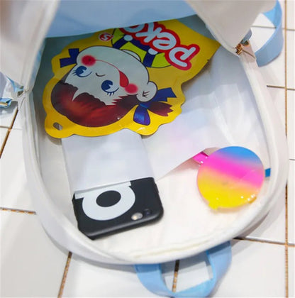 Clear Itabag with Bow-knot: Harajuku Backpack for Teens