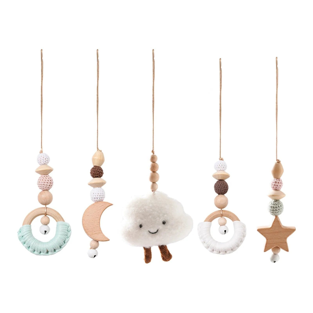 Natural Wooden Baby Gym & Teether (CE Certified, 0–12M)
