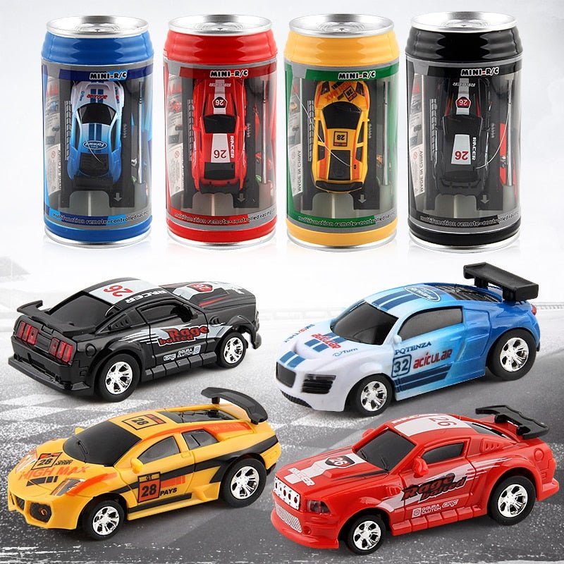 4 Colors Coke Can Creative Mini RC Car Radio Remote Control Micro Racing Car
