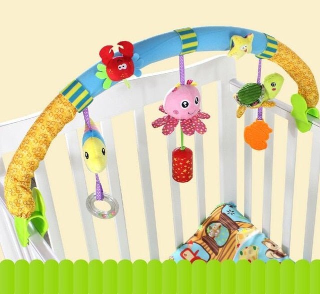 Stroller & Car Seat Hanging Arch Toy with Animal Rattle