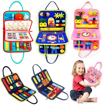 Montessori Busy Board: Toddler Sensory Educational Toy