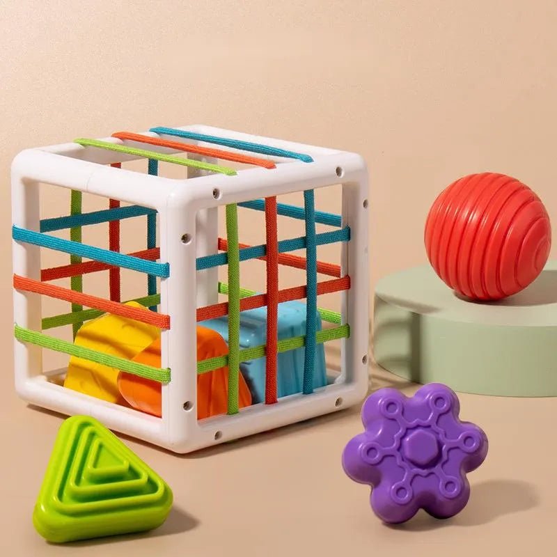 Colorful Shape Blocks: Montessori Motor Skill Toy