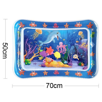 Inflatable Baby Water Play Mat - PVC Tummy Time Pad for Toddlers