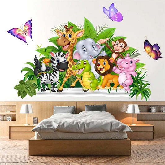 Green Grass & Animals Wall Sticker - Colorful Kids Decor