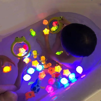 LED Light-Up Baby Bath Toys, Colorful Waterproof Bathtub Lights
