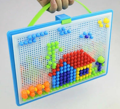 296-Piece Mushroom Nail Beads Puzzle - Ages 14+ Craft Set