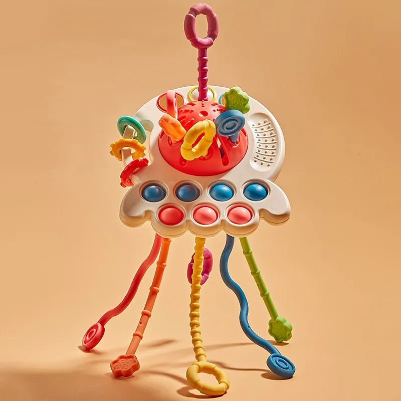 Montessori Pull String Sensory Toy - BPA Free for Ages 1-3