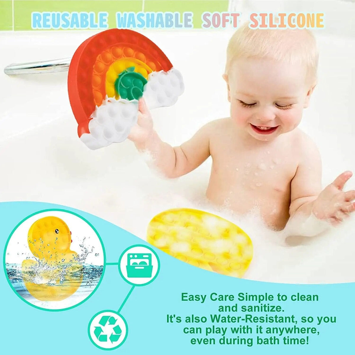 Kawaii Animal Fidget Toys for Kids - Stress Relief Bubble Toy