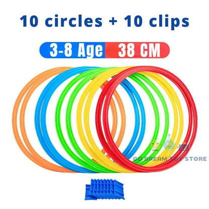 Outdoor Kids Training Ring Set - Fun Sport Toys for Boys and Girls (10 Hoops)