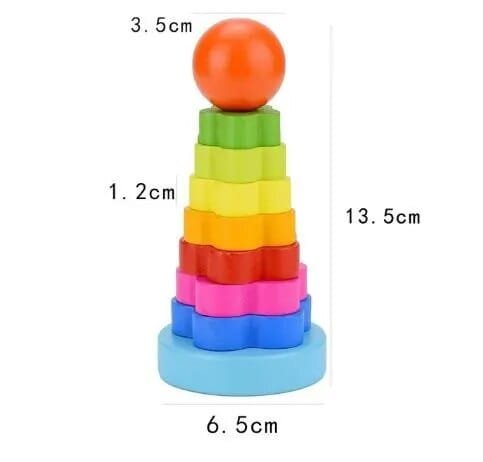 Wooden Montessori Puzzles - Sensory Toy for Babies 1-4 Years