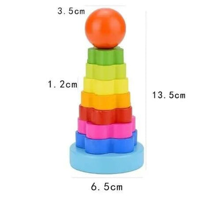 Wooden Montessori Puzzles - Sensory Toy for Babies 1-4 Years