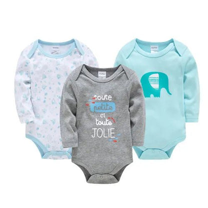 Kavkas 6PC Long Sleeve Bodysuits - 100% Cotton, 0-12M