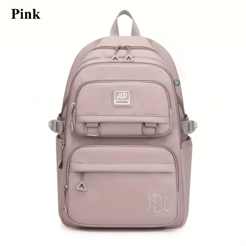 Large Waterproof Nylon School Backpack: Stylish & Spacious