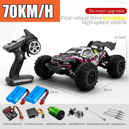 75KM/H 4x4 RC Monster Truck - LED, Brushless, 1/16 Scale