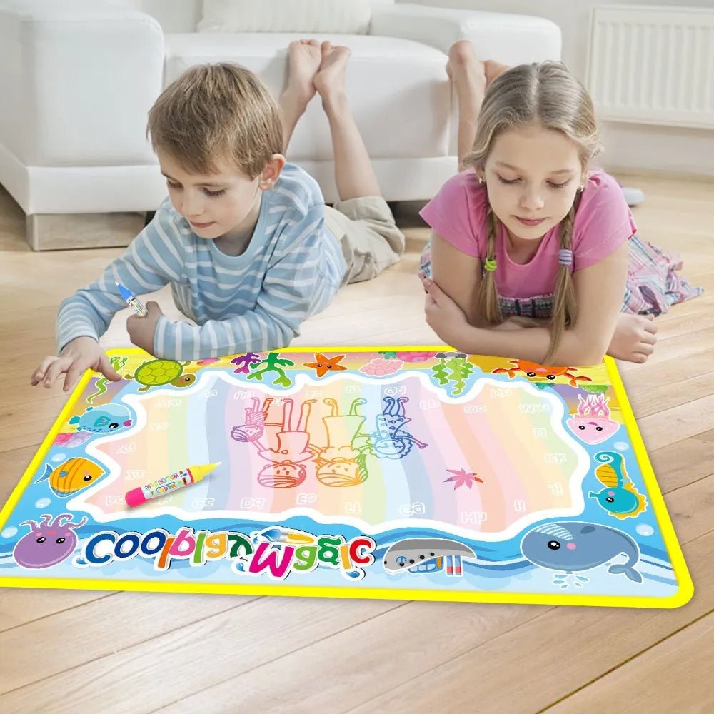 Coolplay Animal Water Drawing Mat: Rainbow Doodle & 2 Pens - Xmas Kid Gift