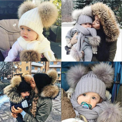 Bobble Hat with Pom Pom - Infant Bonnet, 0-3Y, Unisex