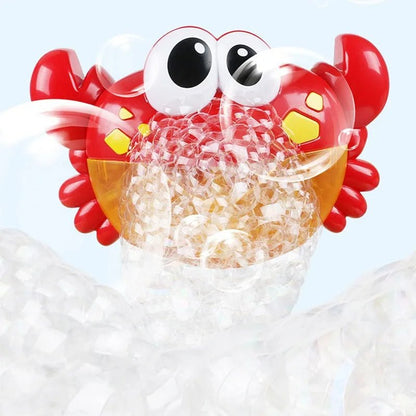 Cute Crab Automatic Bubble Machine with Music for Bath Time