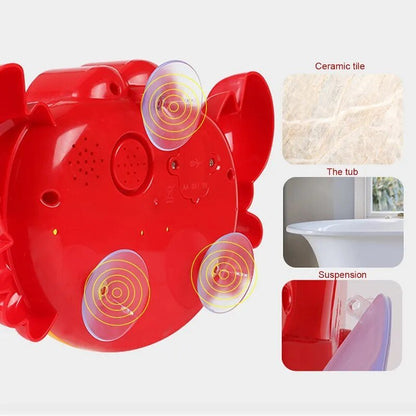 Cute Crab Automatic Bubble Machine with Music for Bath Time