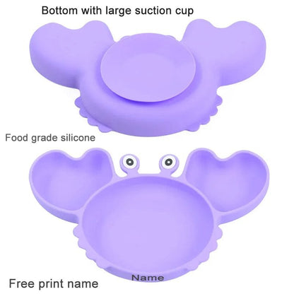 Personalized Baby Crab Plate Set with Suction Bowl