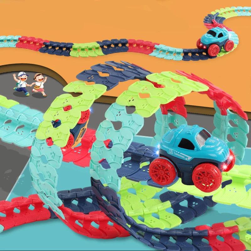 Changeable LED Race Track Set – DIY Railway Kit