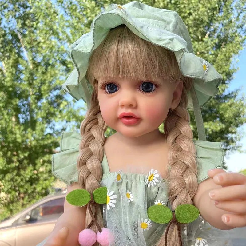 55cm Waterproof Reborn Doll - Silicone, Curly Hair, Bathable