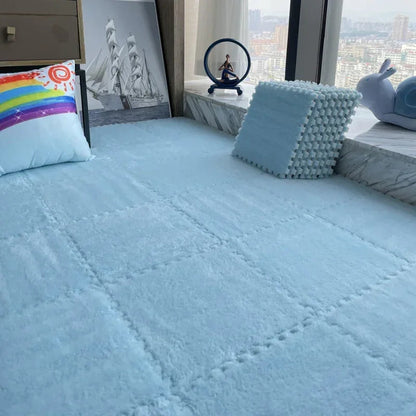 Soft Plush Interlocking Kids Play Mat Tiles – 30×30 cm