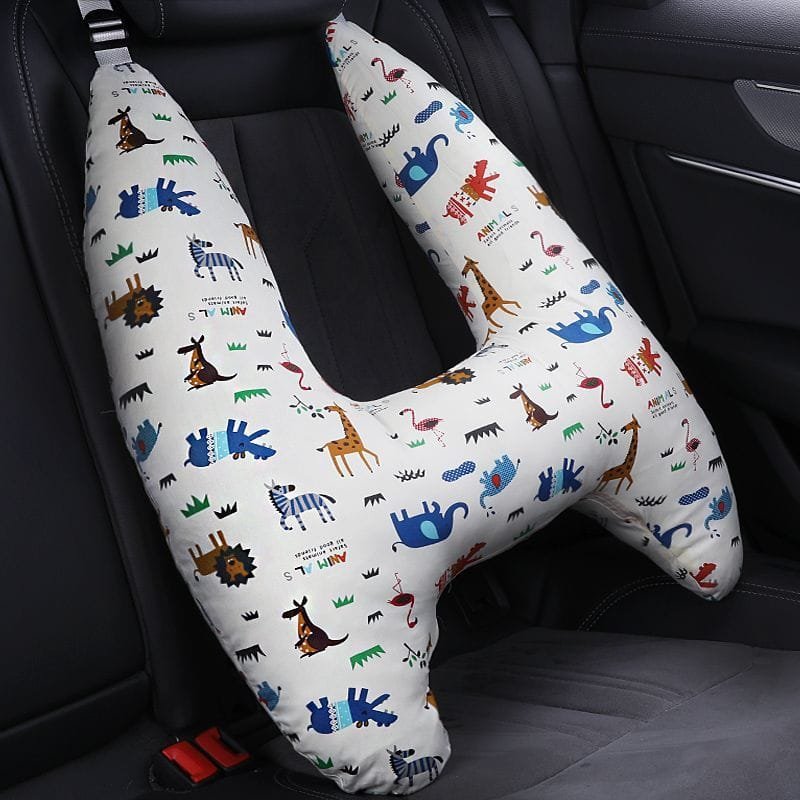 U-Shape Kids Travel Pillow with Cute Animal Pattern