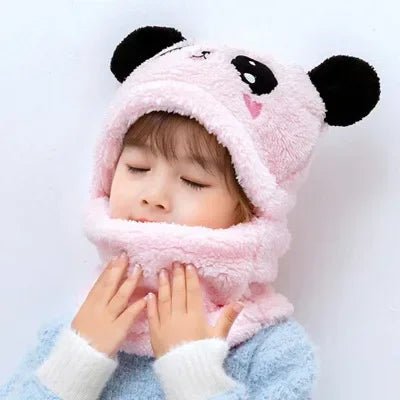 Cartoon Scarf & Hat Set - Double Fleece, Autumn/Winter, Child & Adult