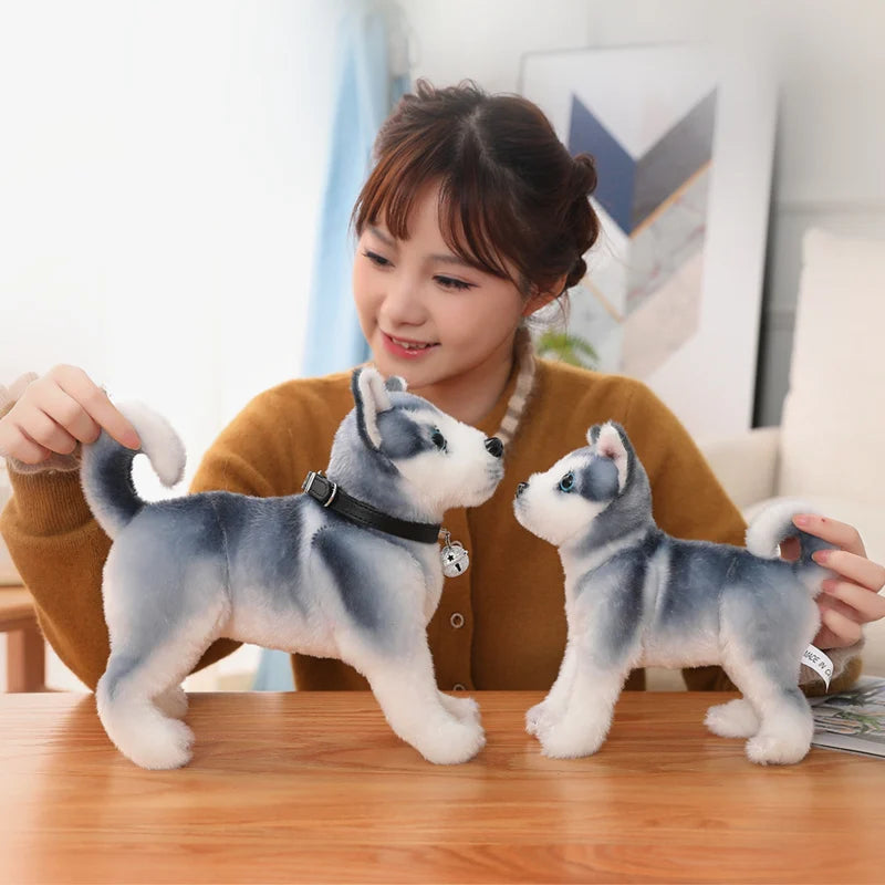 25/30cm Kawaii Husky Plush – Fluffy Soft Stuffed Dog