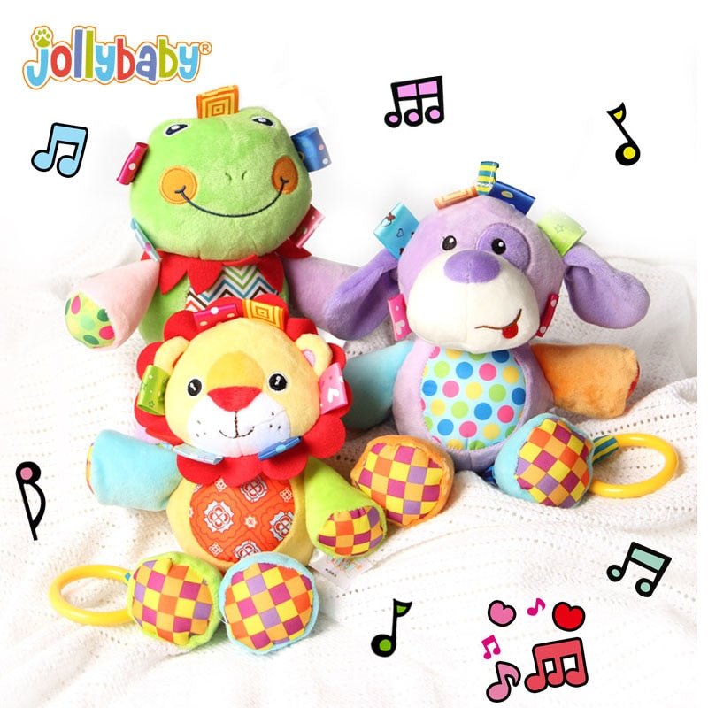 Cute Musical Plush Stuffed Animals Infant Baby Crib Hanging Toys