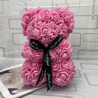 25cm Red Rose Teddy Bear - Ideal Valentine's Day & Christmas Gift