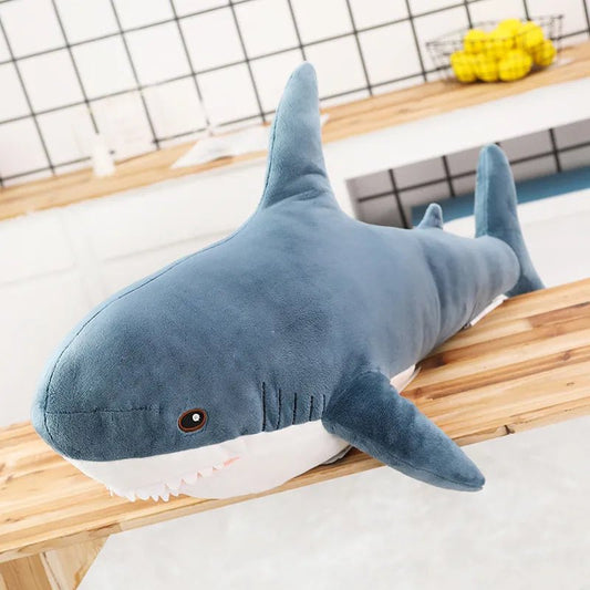45/60/80cm Cute Shark Plush Toy, Soft Stuffed Animal Pillow