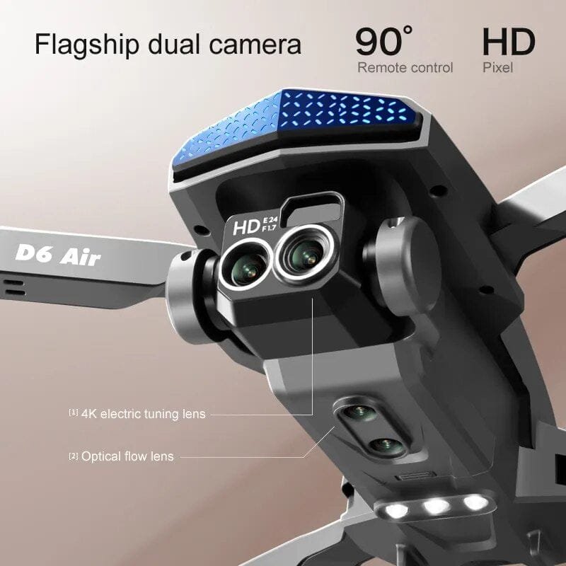 New D6 Mini Drone - 8K Camera, Obstacle Avoidance, Foldable Quadcopter Gift