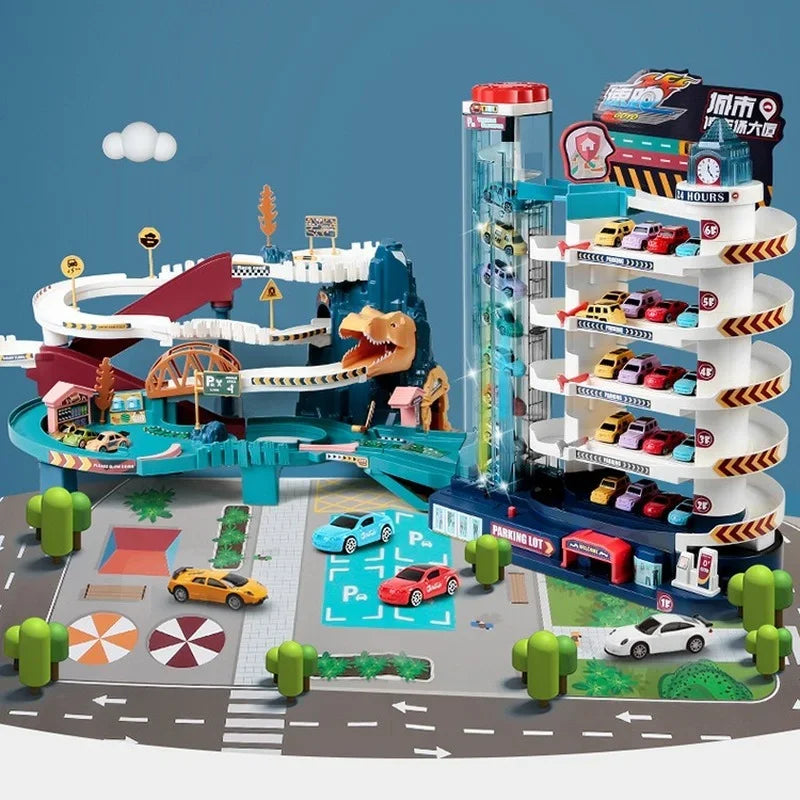 Dinosaur Parking Lot Racing Track Set (Model LYY04)