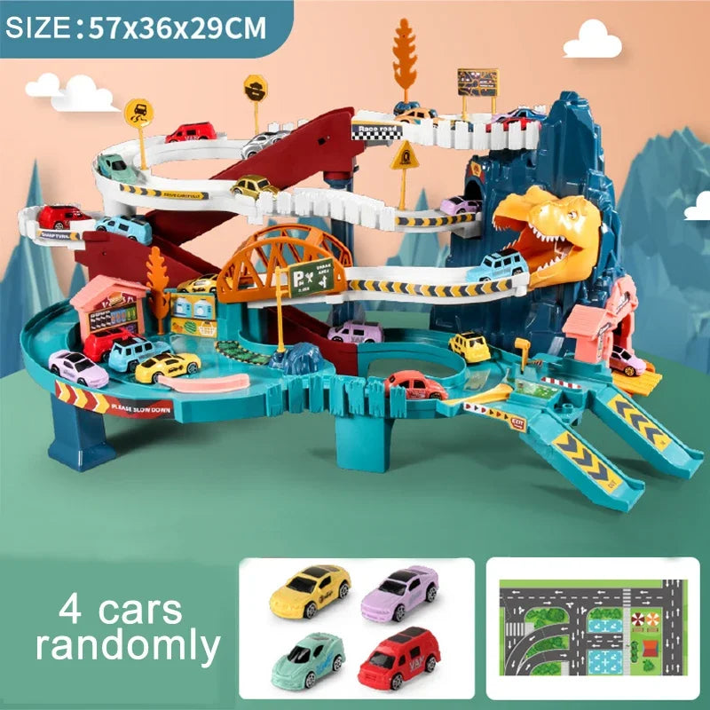 Dinosaur Parking Lot Racing Track Set (Model LYY04)
