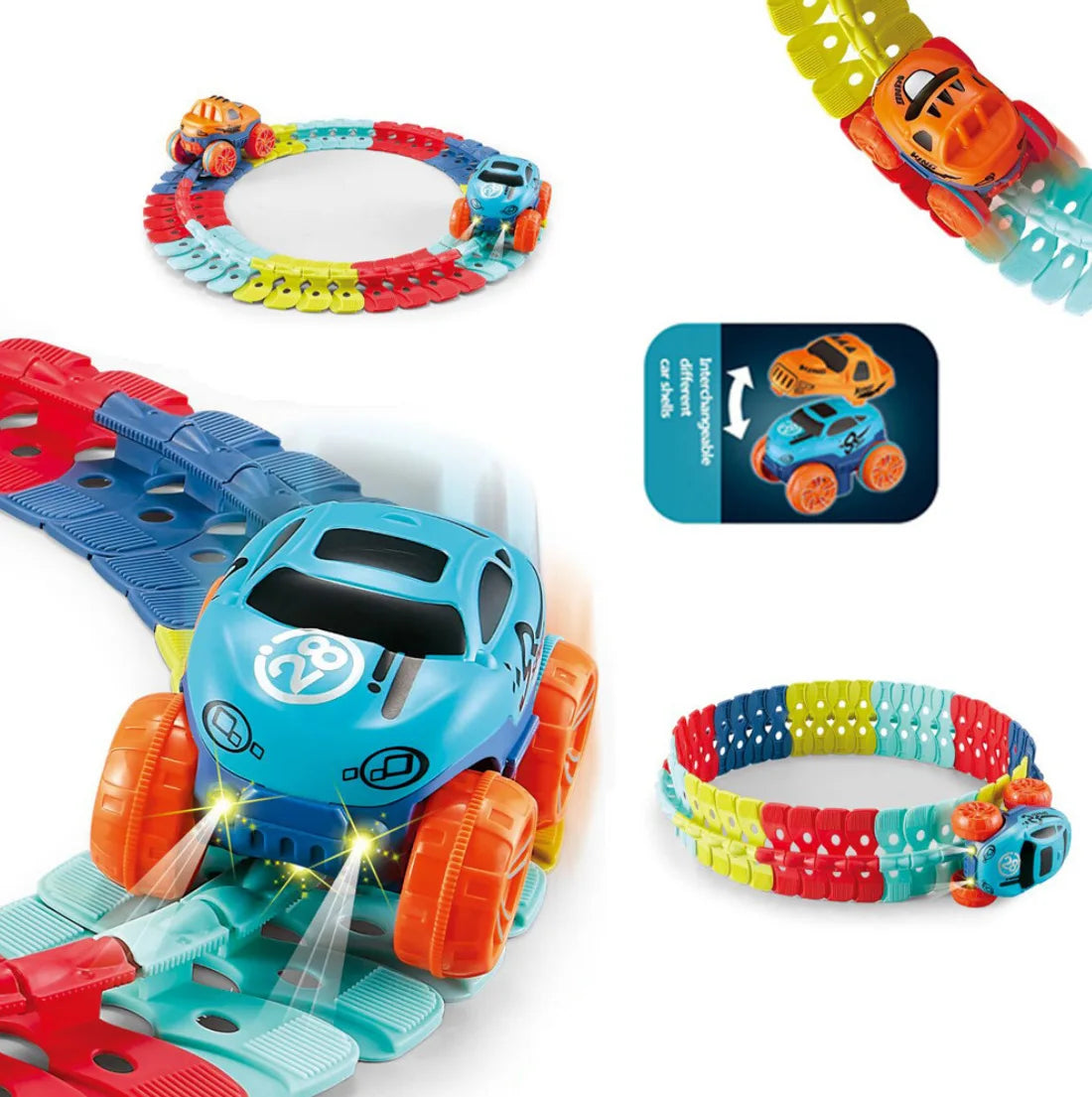 Changeable LED Race Track Set – DIY Railway Kit