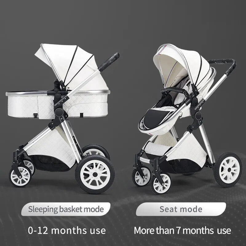 Multi-functional 3-in-1 Baby Stroller: High Landscape, Reclining, Lightweight