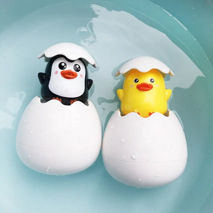 Cute Duck & Penguin Egg Water Spray Bath Toys for Kids