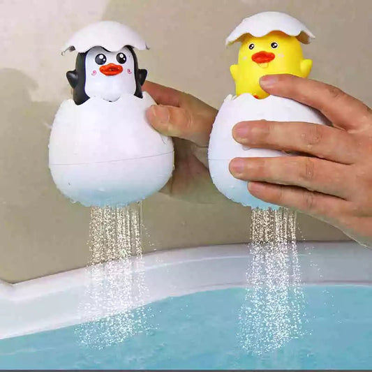 Cute Duck & Penguin Egg Water Spray Bath Toys for Kids