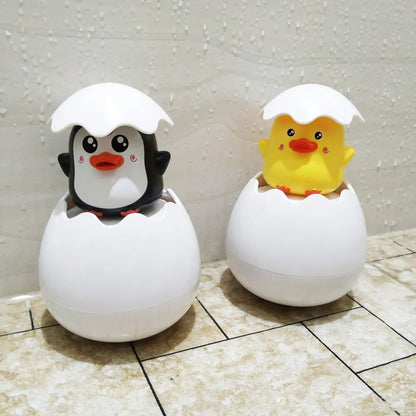 Cute Duck & Penguin Egg Water Spray Bath Toys for Kids
