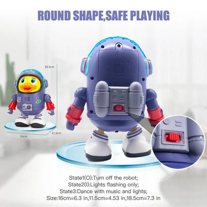 Musical Baby Duck Robot - Electric Dancing Toy with Lights & Sounds