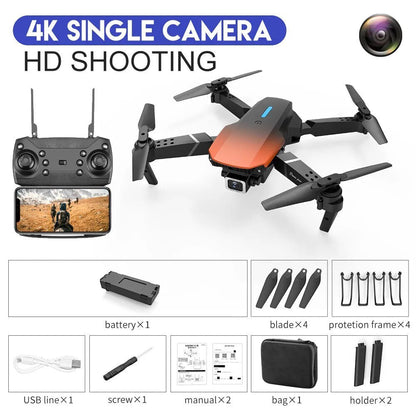 E525 New Quadcopter - E88 Pro WIFI FPV Drone, 4K Camera, Foldable RC Gift Toy