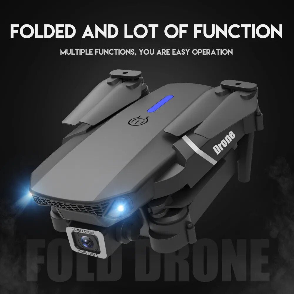 E525 New Quadcopter - E88 Pro WIFI FPV Drone, 4K Camera, Foldable RC Gift Toy