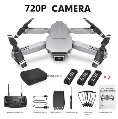New E68 mini drone, HD 4K 1080P camera, WIFI FPV height hold mode, RC foldable quadrotor drone